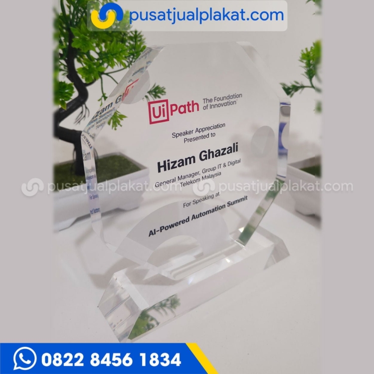 Plakat Akrilik Segi Delapan Tanpa Bevel