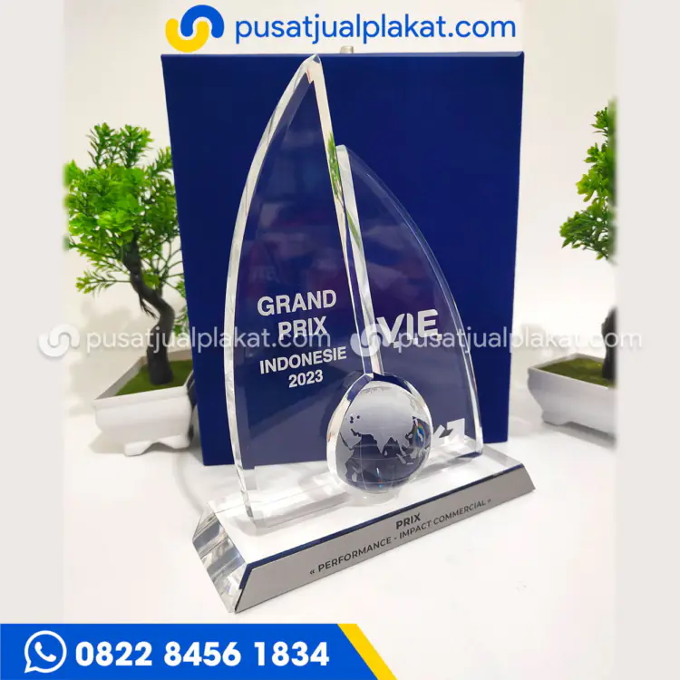 Plakat Kristal Kombinasi Akrilik Gravier