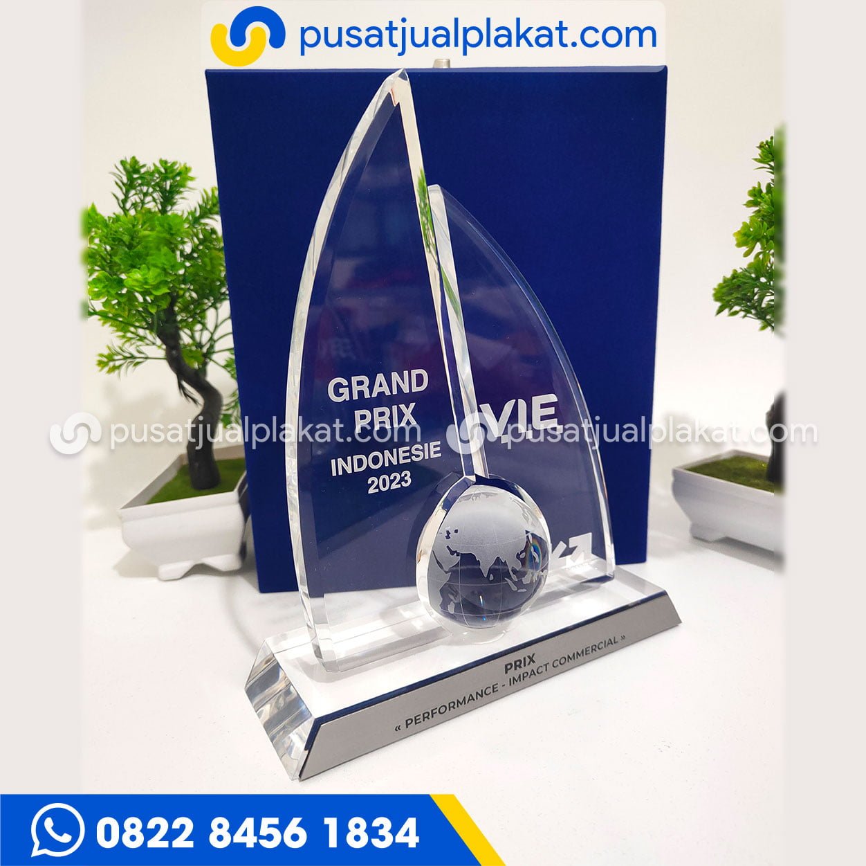 Plakat Kristal Kombinasi Akrilik Gravier