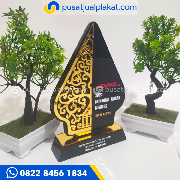 Plakat Wayang Akrilik Gold Custom