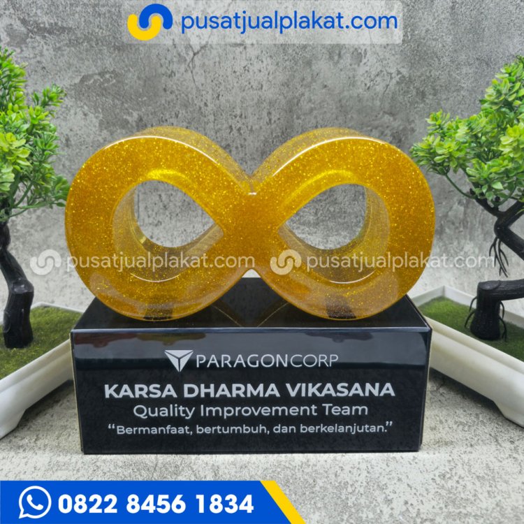 Plakat Resin Infinity Glitter Emas Plakat Resin Infinity Glitter Emas
