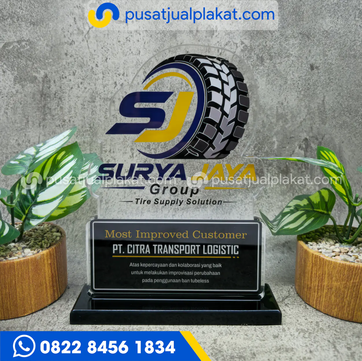 Jual Plakat Akrilik Surya Jaya Group Custom Profesional dan Eksklusif