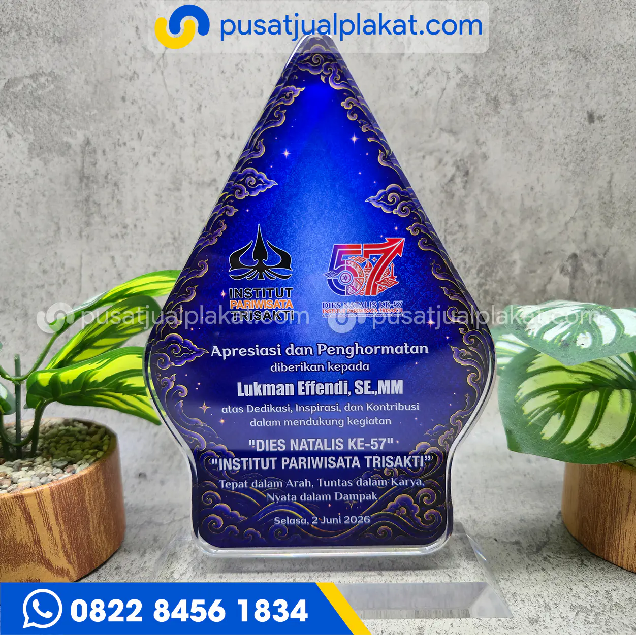 Plakat Wayang Akrilik Universitas Trisakti Custom Eksklusif