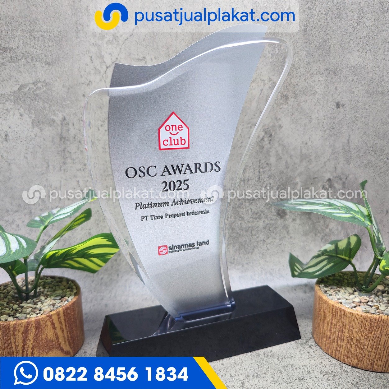 Jual Plakat One Club Sinarmas Land Custom Profesional dan Eksklusif