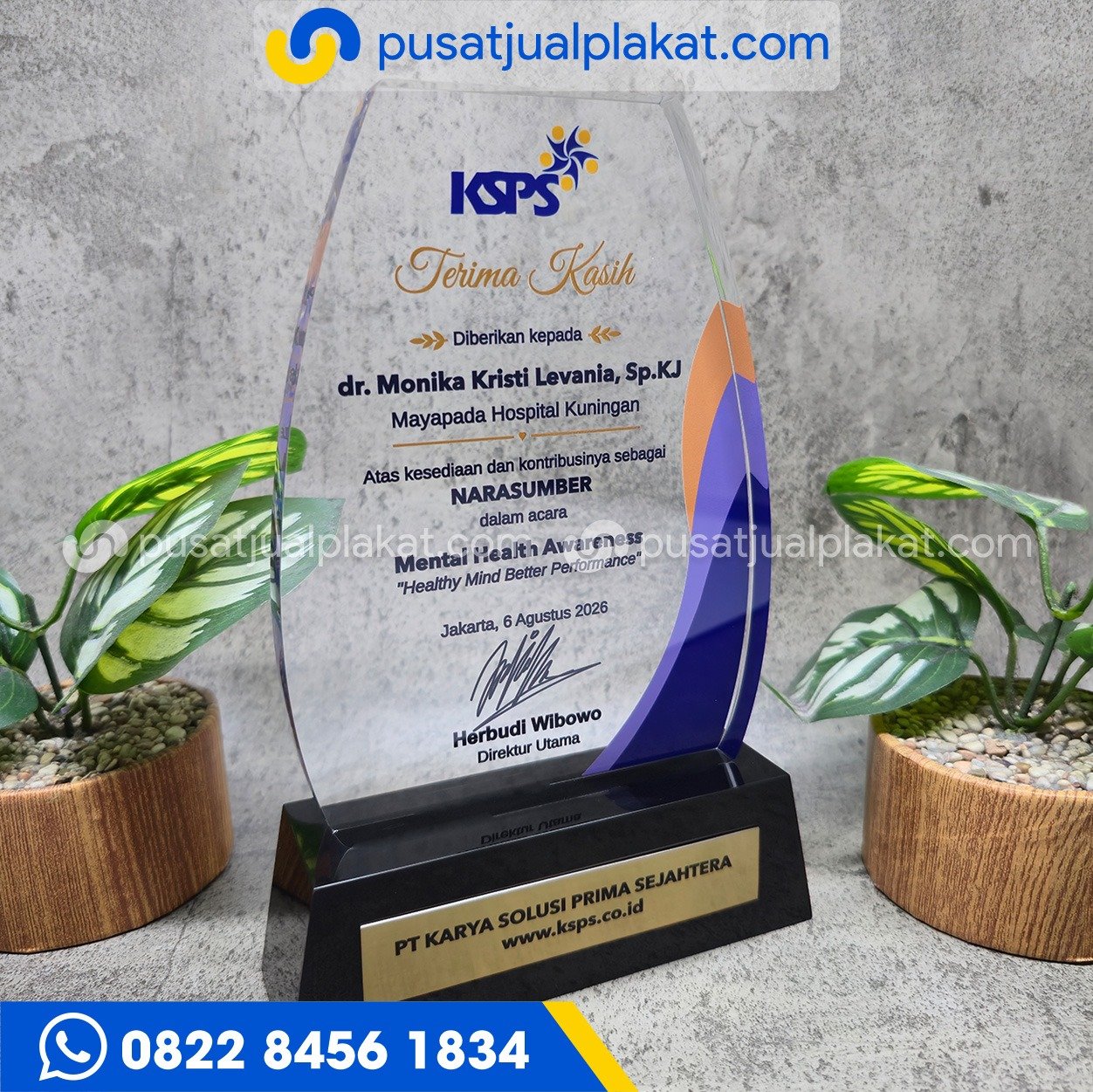 Jual Plakat Narasumber KSPS Custom Profesional dan Eksklusif
