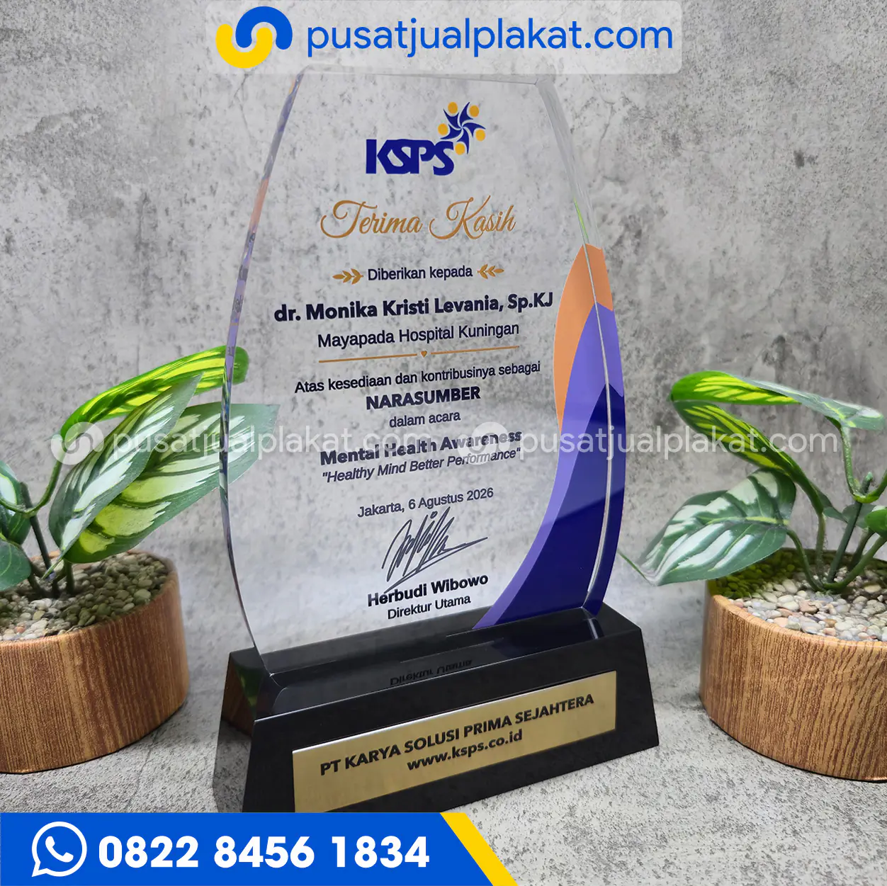 Jual Plakat Narasumber KSPS Custom Profesional dan Eksklusif