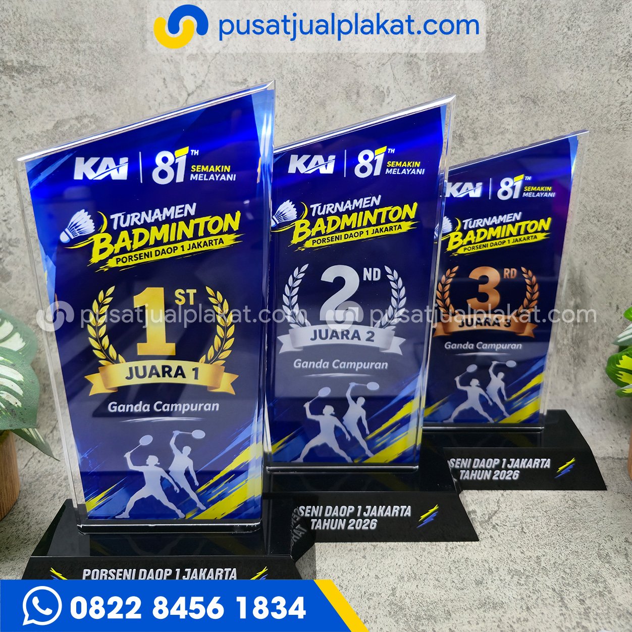 Jual Plakat KAI Turnamen Badminton Custom Profesional dan Eksklusif