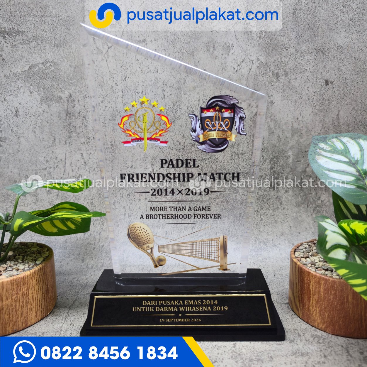 Jual Plakat Padel Friendship Match Custom Profesional dan Eksklusif